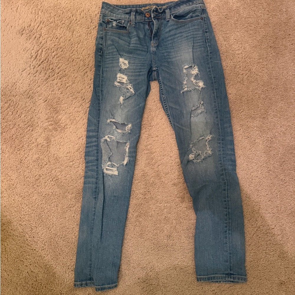 Arizona distressed jeans size 1 distressing